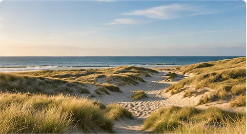 Duinen en strand op Texel