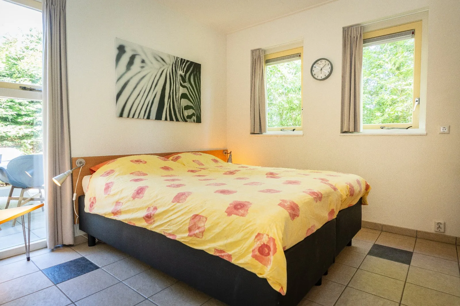 Slaapkamer op de begane grond van het vakantiehuis